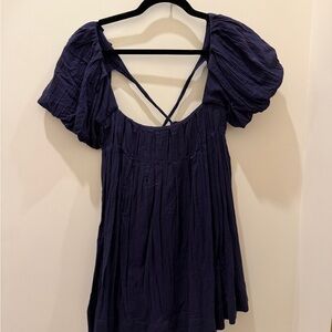 Free People Navy Mini Dress